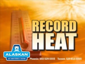 Record heat image with Alaskan contact info and logo